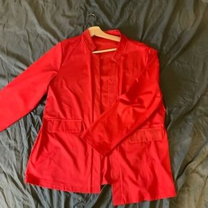 Silk Red Suit Jacket